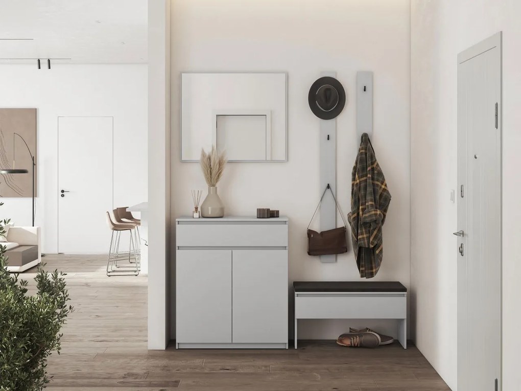 Mobilier hol Semplo I (Gri + Negru) (cu oglindă). 1104733