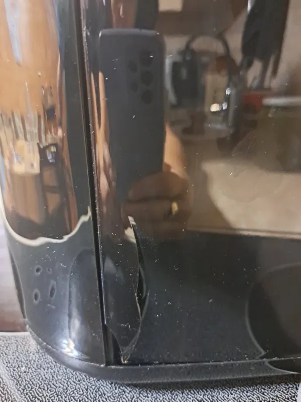 La mâna a doua: Friteuza cu aer cald AirFryer Rosberg R51980CB, 1800W, 8 L, 7 programe, Timer, Negru