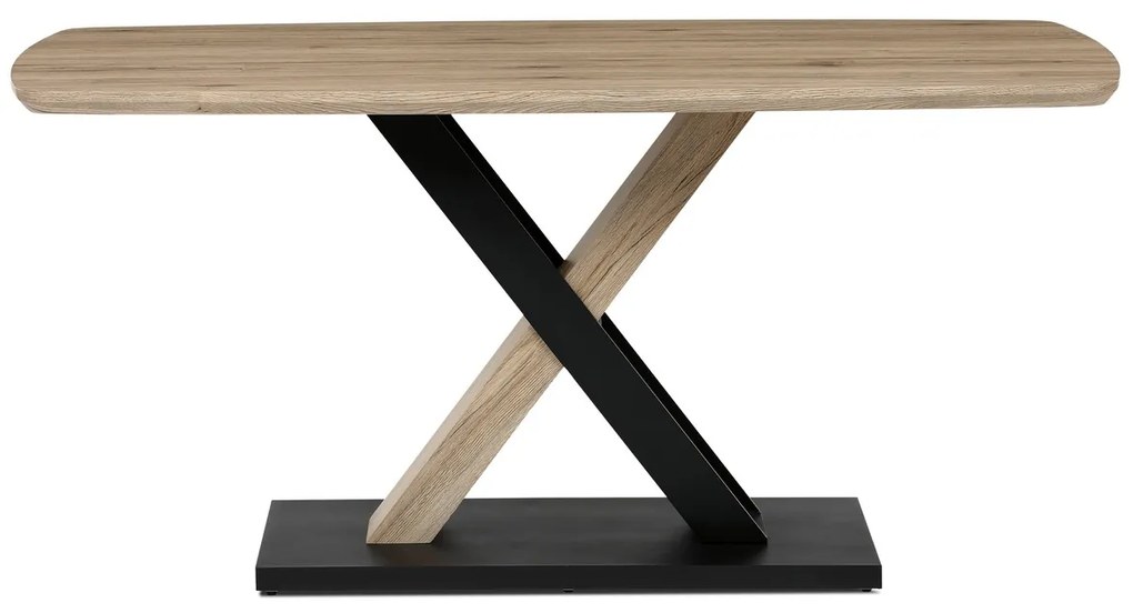Masă de sufragerie X 165 x 80 cm, stejar San Remo