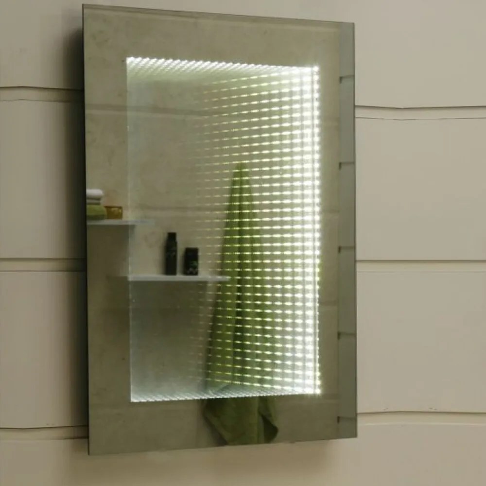Oglinda cu iluminare LED Inter Ceramic 50x70 cm dreptunghiulara crom lucios