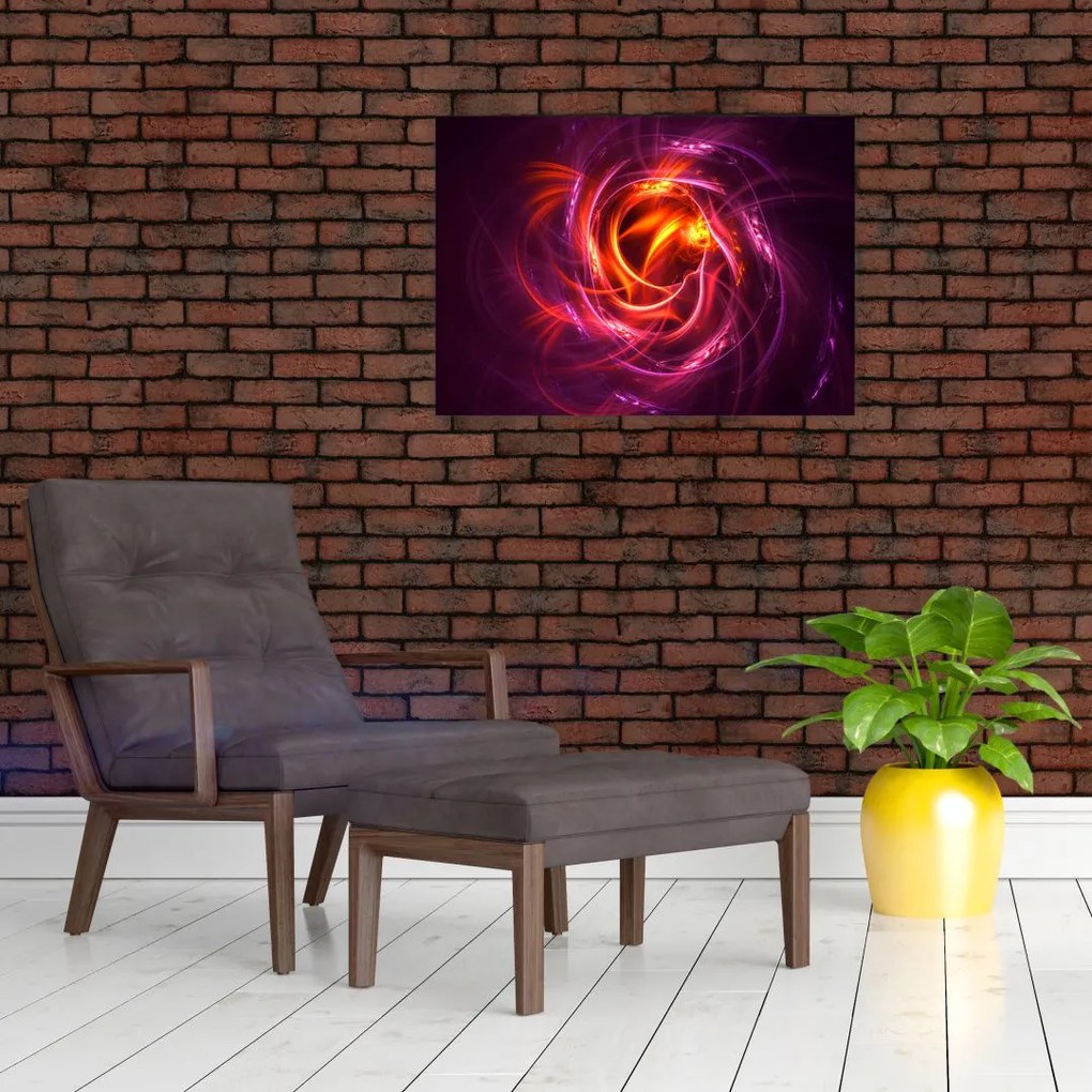 Tabloul cu abstracțiune modernă care luminează (70x50 cm)