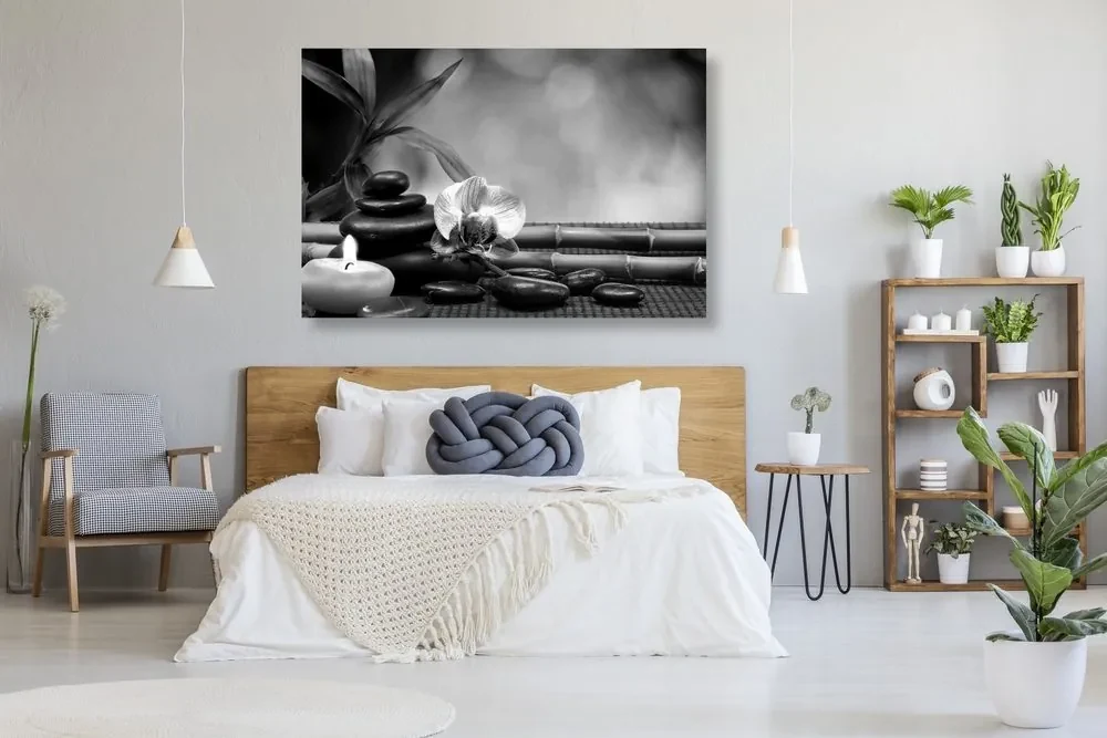 Tablou Feng Shui armonie în design alb-negru