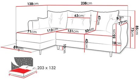 Colțar Selva L (gri). Promo -17%. 1122956