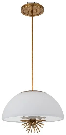 Lustră pe tijă Quoizel STARING-3P-DG-OPAL STARING 3xE14/40W/230V d. 45,7 cm auriu