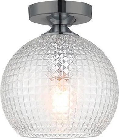 Lustră de tavan aplicată TALISA 1xE27/40W/230V, finisaj cromat negru