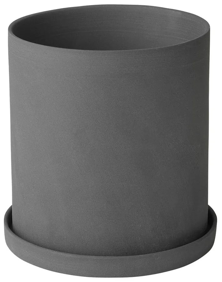Ghiveci din porțelan Blomus Nona, gri închis