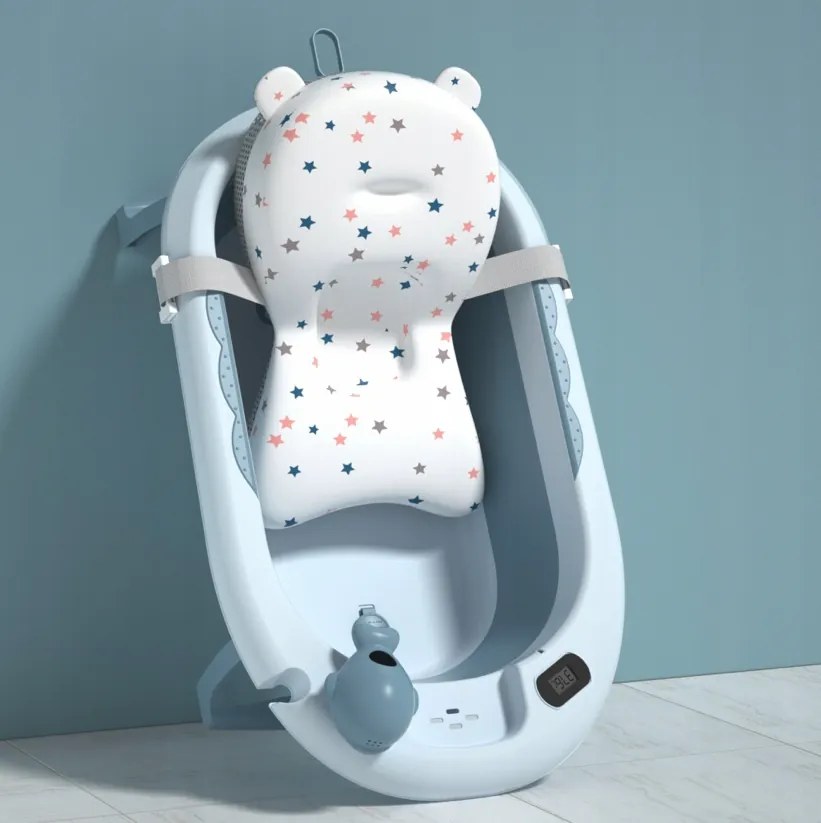 Cada de baie pliabilă pentru copii VAIANA PREMIUM cu pernă - mai multe culori Violet