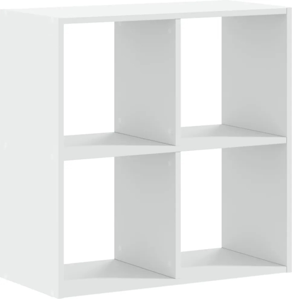 vidaXL Bibliotecă, albă, 68,5x32x68,5 cm, lemn prelucrat