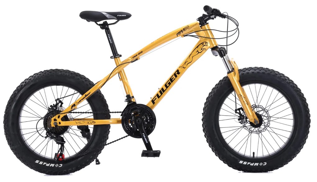 Bicicleta Fulger by Caraiman, roti 20 inch, cauciucuri groase, frane pe disc, BC52