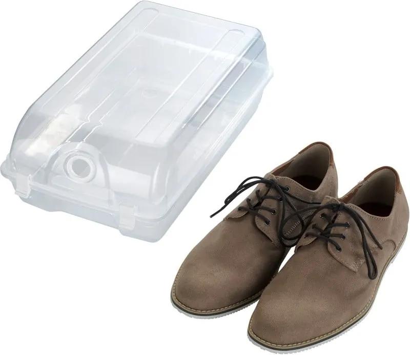 Cutie transparentă pentru depozitarea pantofilor Wenko Smart, lățime 21 cm