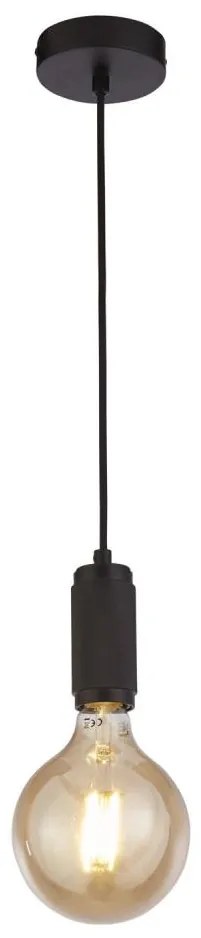 Searchlight 77651BK - Pendul pe cablu SUSPENSION 1xE27/60W/230V, negru