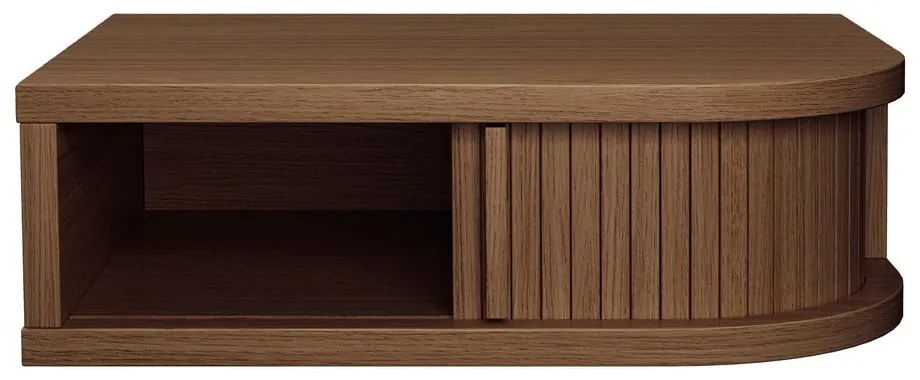 Noptieră maro cu aspect de lemn de nuc Farsta – Woodman