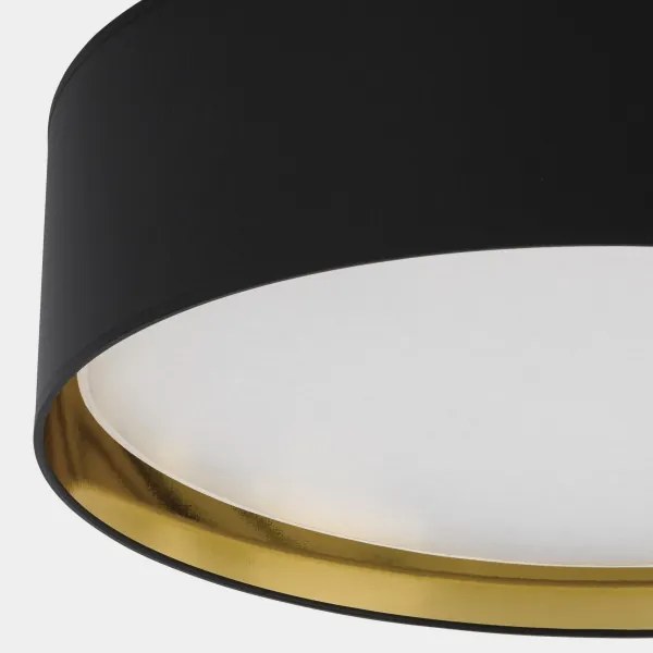 Plafonieră BILBAO 4xE27/15W/230V d. 60 cm neagră/aurie