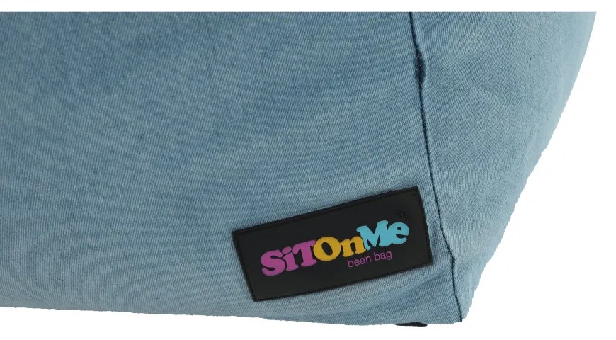 Fotoliu tip sac, material textil jeans, KOZANIT