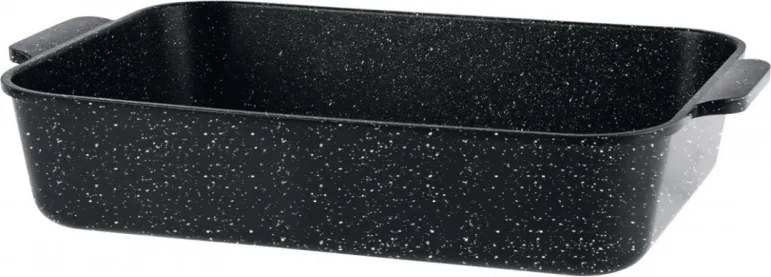 Tavă pentru cuptor și plită Oliver Voltz OV54322CS28, 28x20x6,5 cm, Emailata, Antiaderenta, Inducţie, Negru melanj