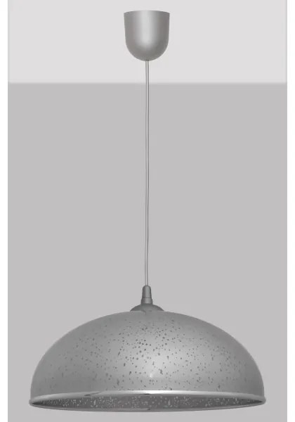 Lustră pe lanț CIRCLE 1xE27/15W/230V gri