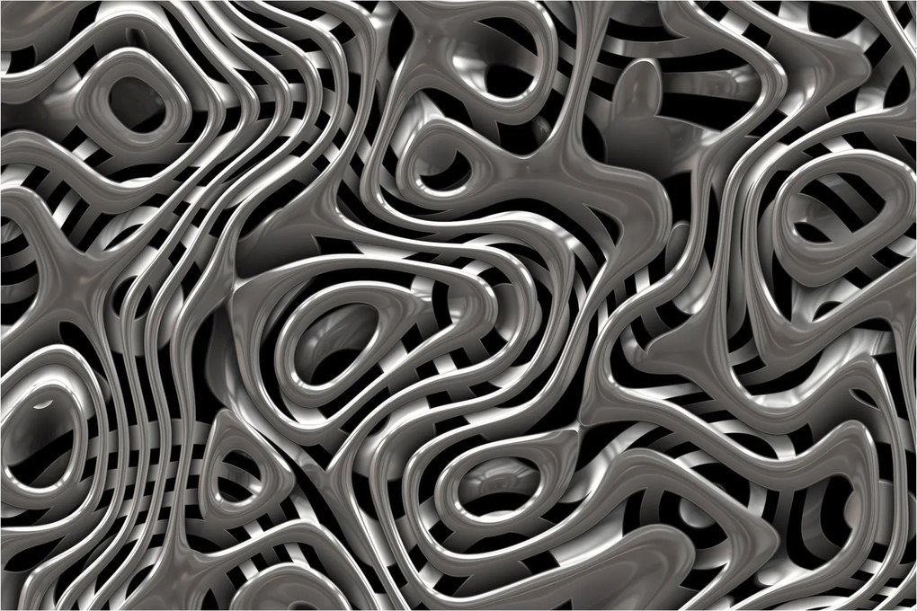 Tablou - Abstractizare metalică (90x60 cm)
