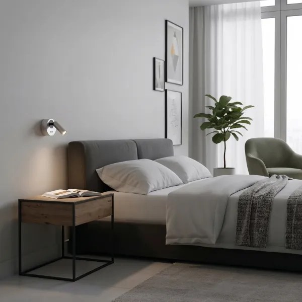 Spot LED de perete Ideal Lux BEAN LED/3W/230V CRI 90 crom lucios