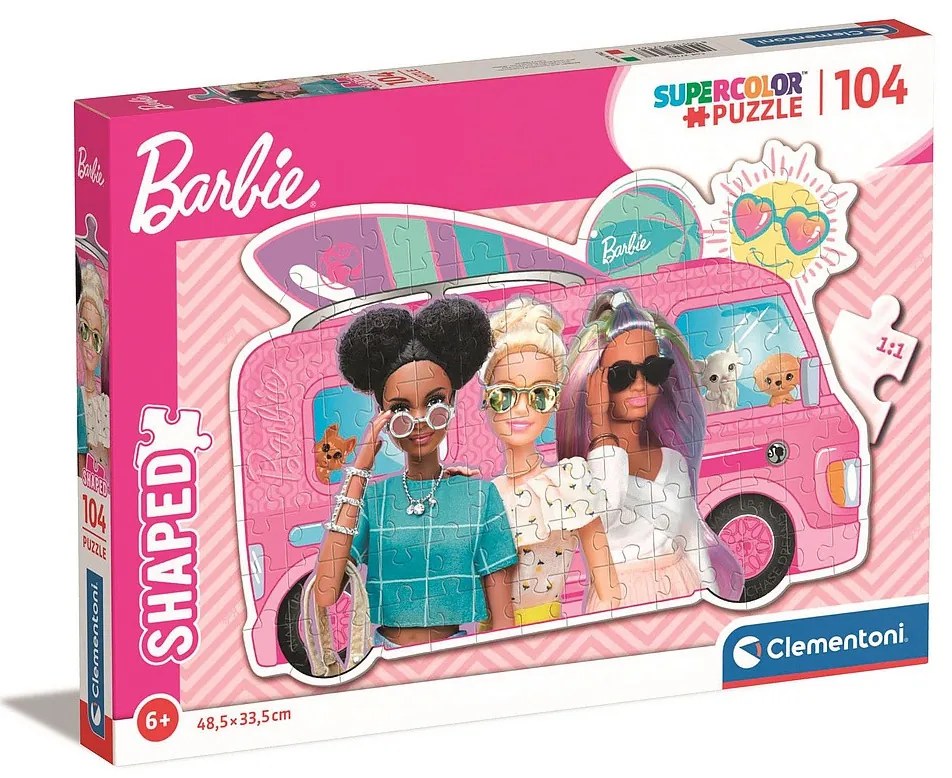 Barbie Car Puzzle de formă Clementoni - 104 piese