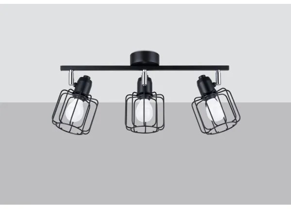 Spot BELUCI 3xE14/40W/230V negru Sollux SL.1116