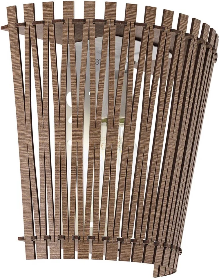 Aplica Sendero, metal/lemn, maro, 24 x 22 x 12 cm