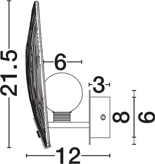 Aplica de perete LED design decorativ SHELINA