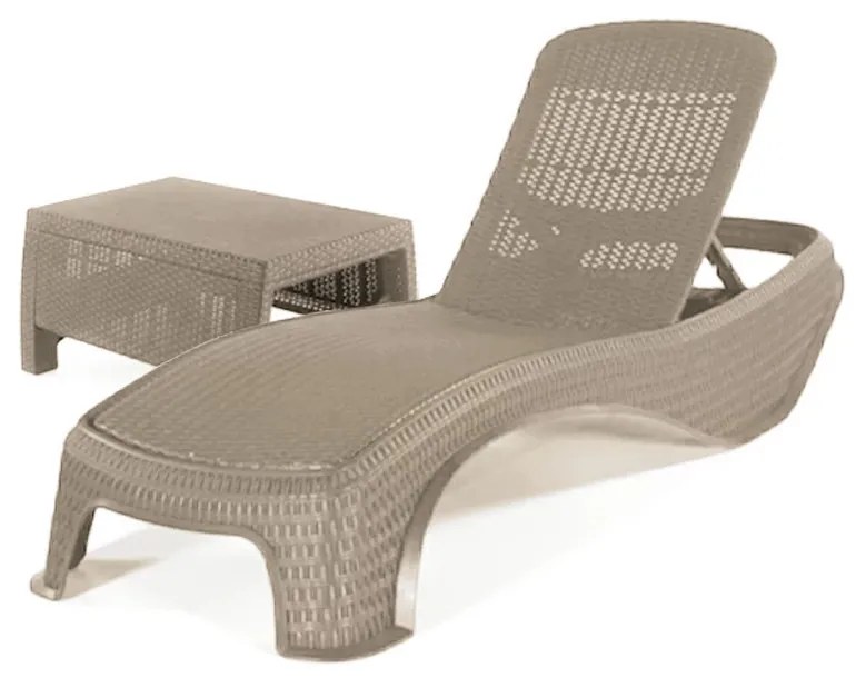 Set șezlonguri de grădină Atlantic Corfu cu masă cappuccino