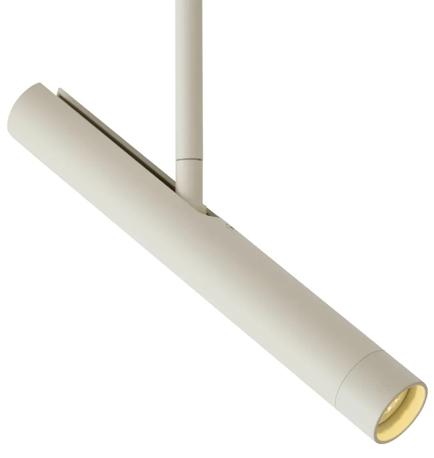 Spot modern bej cu alb pentru sistem de iluminat pe șină monofazat - Slimline Avery