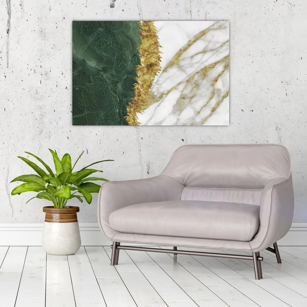 Tablou - Marmură verde N⁰1 (90x60 cm)