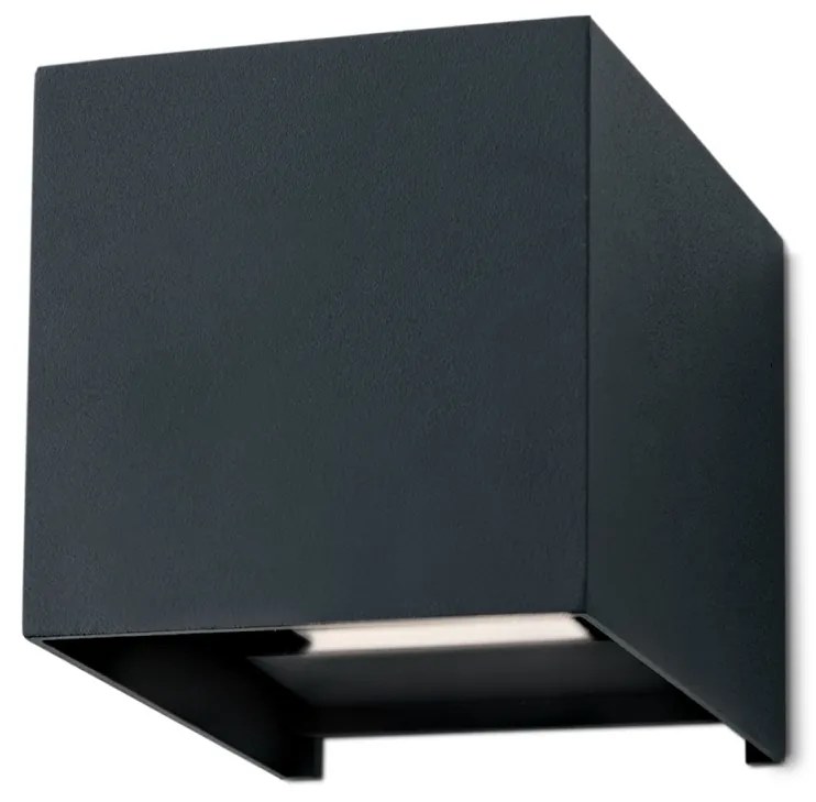 Aplica LED de exterior design modern ambiental IP54 Cube anthrazit