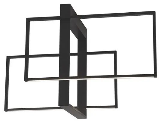 Lustra LED aplicata design modern CLEA negru 26W
