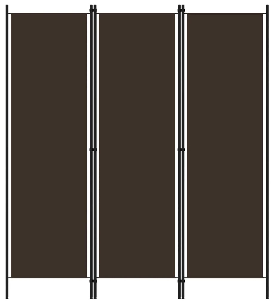 320716 vidaXL Paravan de cameră cu 3 panouri, maro, 150 x 180 cm