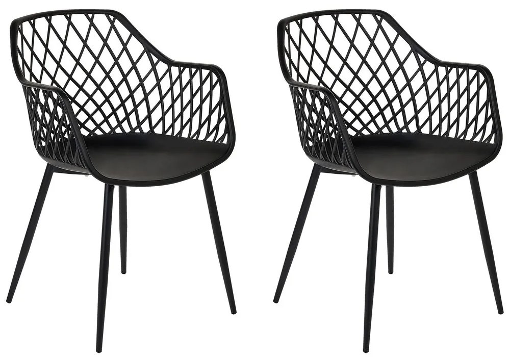 Set 2 buc scaune de sufragerie Nasza (negru). 1080358