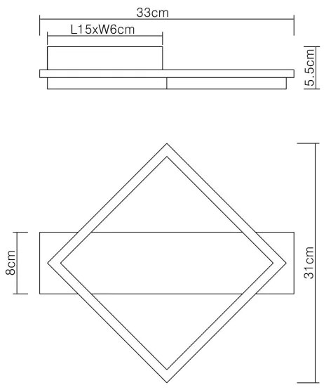 Plafonieră LED BEATRIX LED/12W/230V Globo 67294D