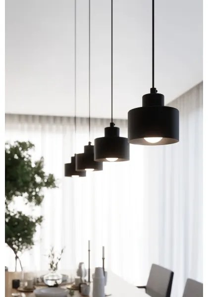 Lustră pe cablu SAVAR 1xE27/60W/230V neagră Sollux SL.1132