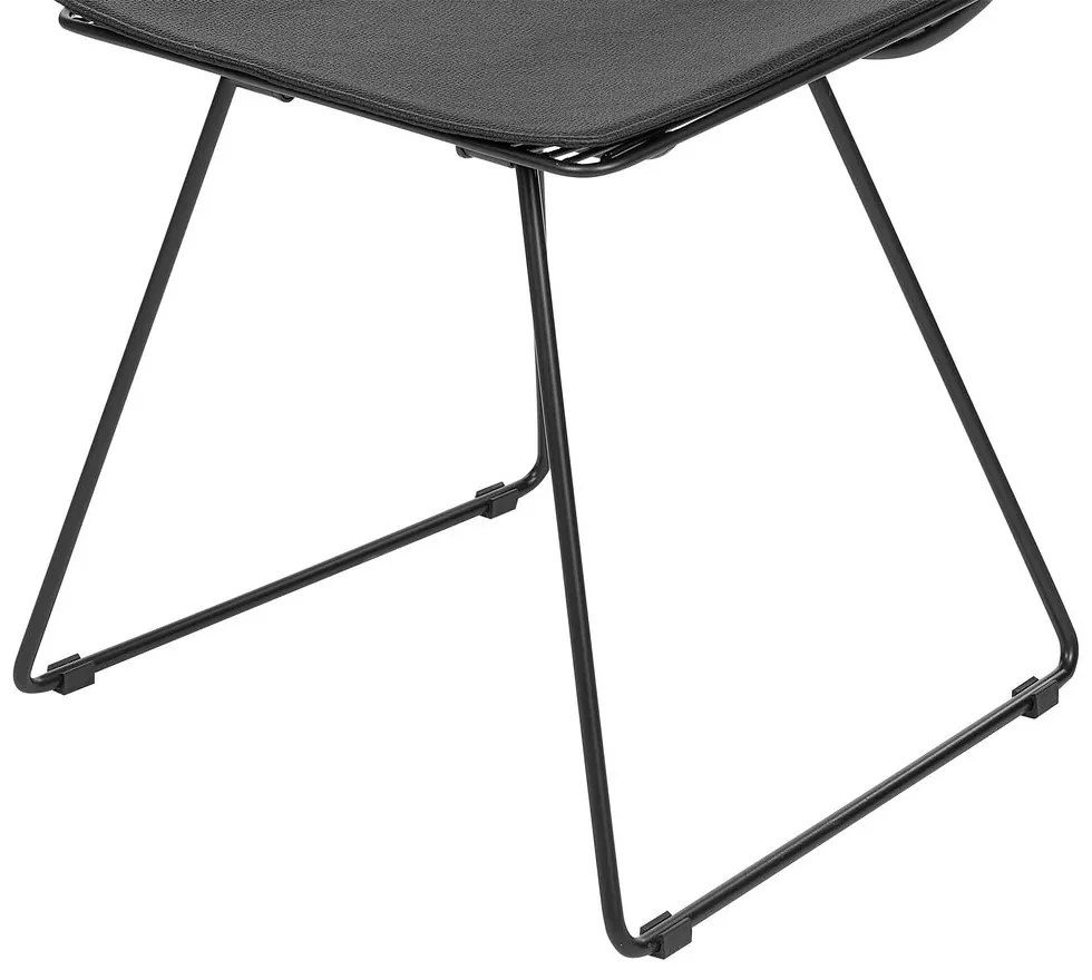 Set 2 buc scaun tip bar Bricio (negru). 1078015