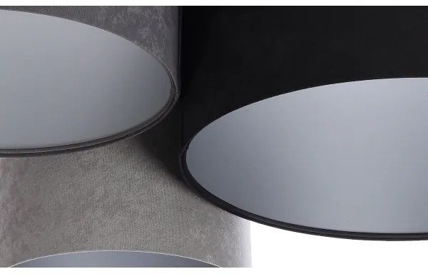 Plafonieră SPACE 3xE27/60W/230V gri/negru/argintiu