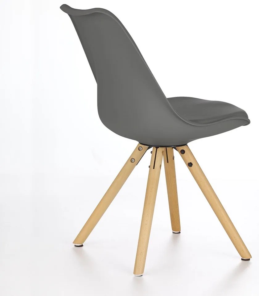 Scaun de bucaterie Amadora, gri/fag
