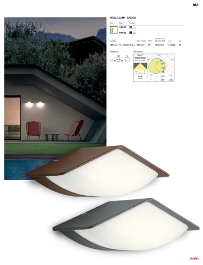 Redo 90002 - Lampă de perete LED pentru exterior CHALET, 8W, 230V, IP54