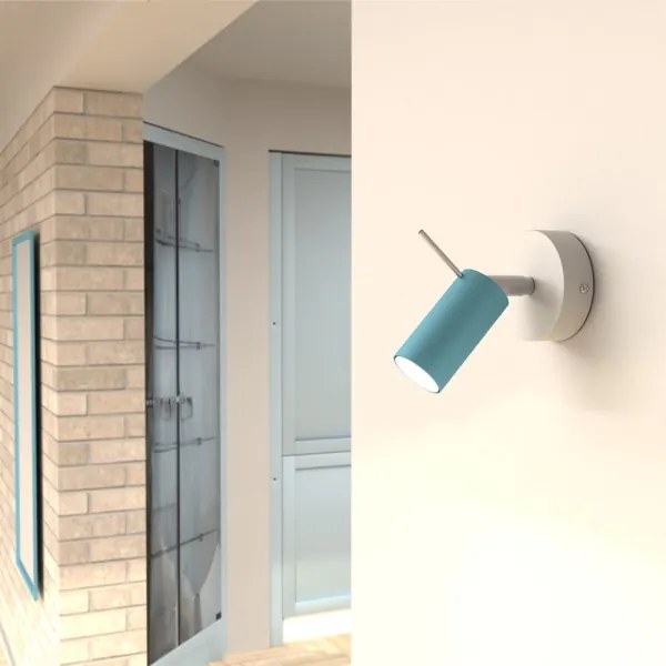 Spot de perete PRESTON 1xGU10/40W/230V albastru