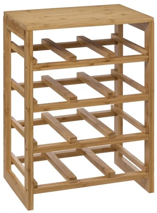 Raft Stories, pentru 12 sticle de vin, bambus, 35 x 24 x H47 cm