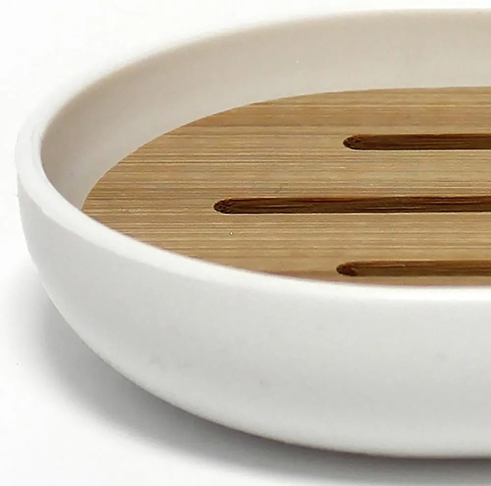 Săpunieră albă din plastic Smart – douceur d'intérieur