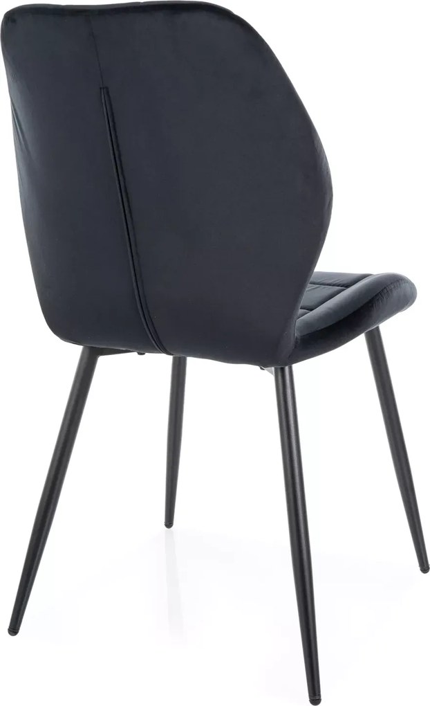 Scaun de sufragerie JAKE VELVET neagra