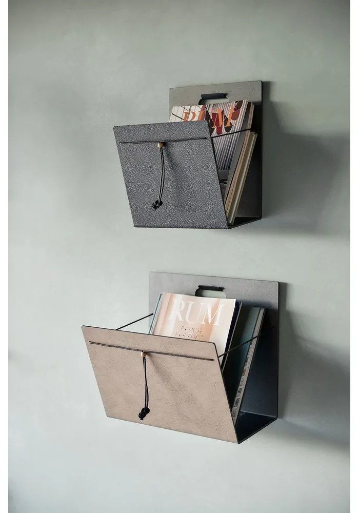 Suport de reviste din metal și din piele ecologică Bull L – LIND DNA