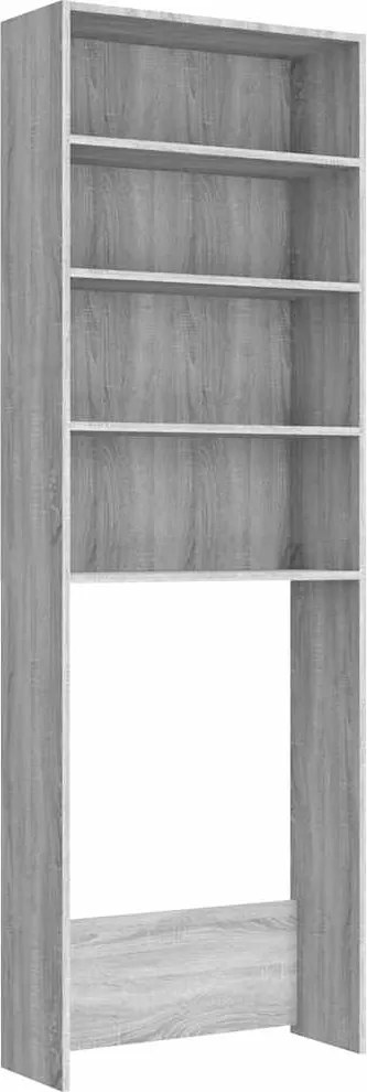 vidaXL Dulap mașină de spălat, gri sonoma, 64x24x190 cm