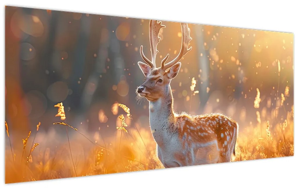 Tablou - Cerb în câmp (120x50 cm)