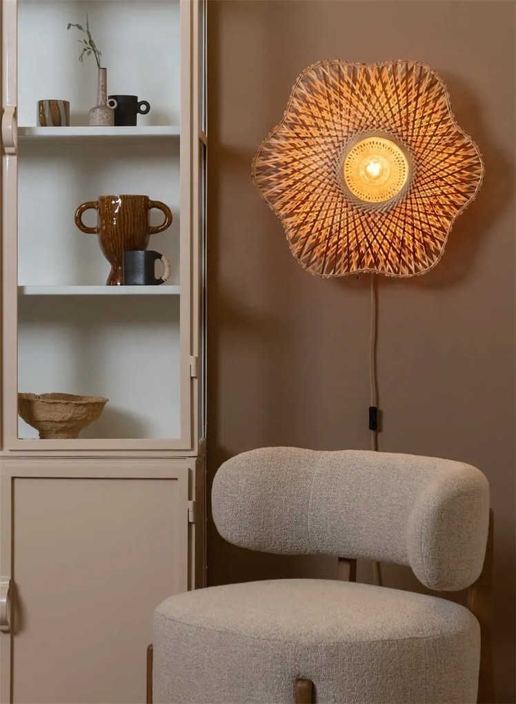 Aplica de perete Eco, Bambus, Madura natural/maro, M