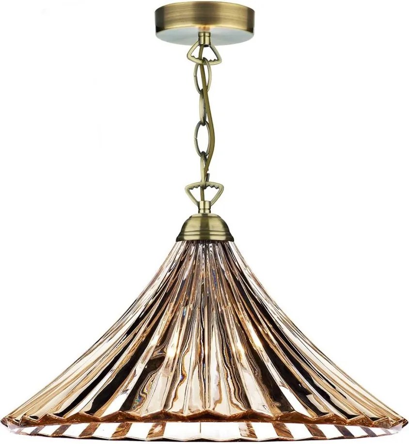 Där Lighting ARD866 -Lustru suspendat cu lanț ARDECHE 1xE27/60W/230V alamă/maro fumuriu