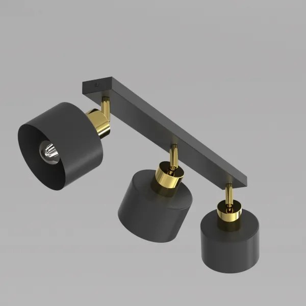 Spot PARKLA 3x E27/15W/230V negru
