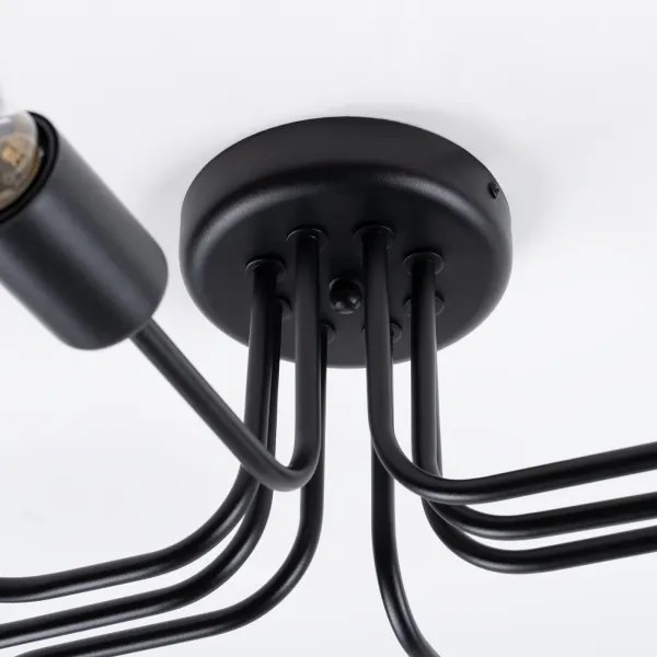 Lustră aplicată Sollux SL.1448 VECTOR 8xE27/15W/230V negru